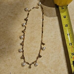 Elegant Gold and Silver Pearl Necklace